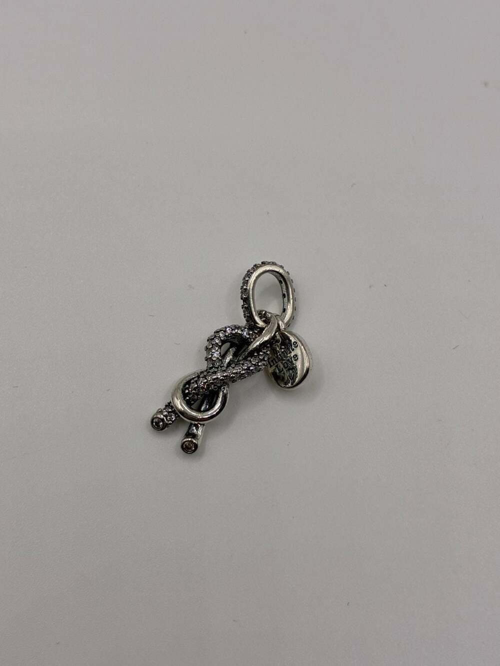 Pandora Pavé Infinity Knot Dangle Charm